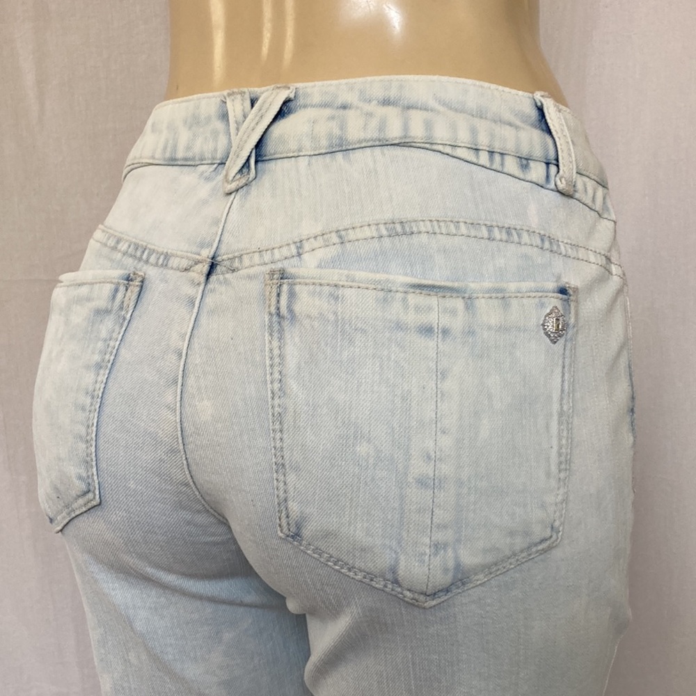 DEMOCRACY Jeans Women’s Tummy Control Size 6 Tie Dye Ankle Cuff Cropped NWOT